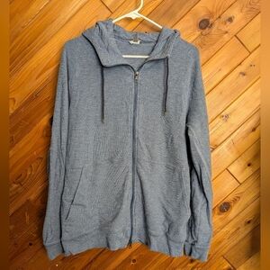 Vince Men's Blue Zip-Up Sweater Size Large